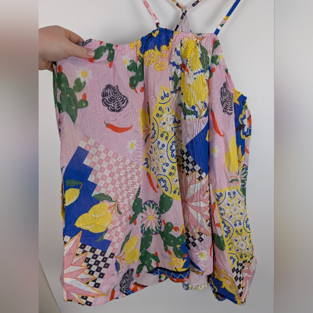 Maeve Printed Halterneck Swing Mini Dress XL Tugboat Printshop Colorful Vibrant - Picture 7 of 14